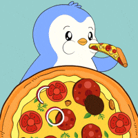 Hungry Pizza GIF by Pudgy Penguins