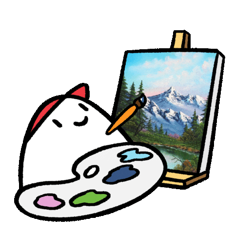 khalidkomics art paint palette oilpainting Sticker