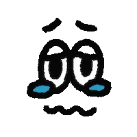 Sad Illustration Sticker