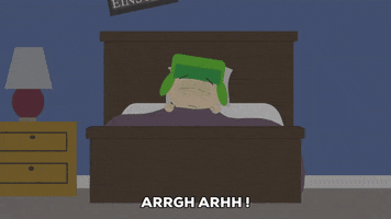 kyle broflovski sleep GIF by South Park 