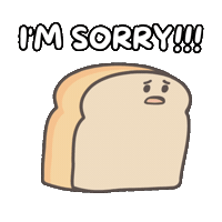 Sorry Bread Sticker by Tasty Toastys