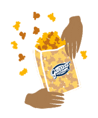 Caramel Corn Eating Sticker by Garrett Popcorn