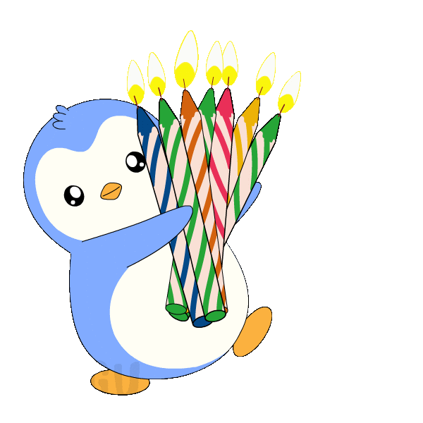 Happy Birthday Party Sticker by Pudgy Penguins