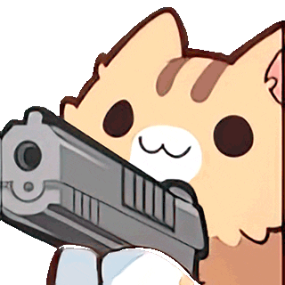 beav4 giphyupload cat gun shoot Sticker