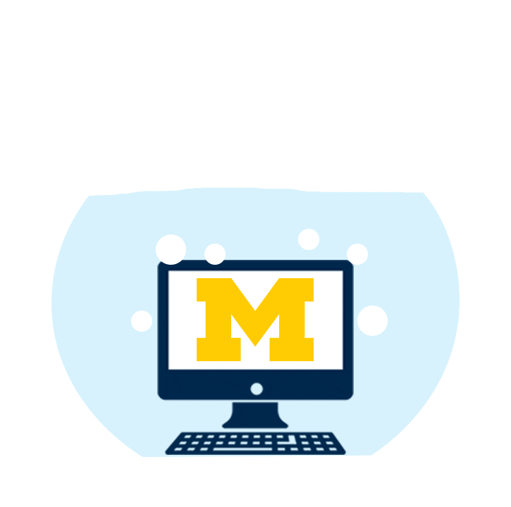 Computer Umsocial Sticker by University of Michigan