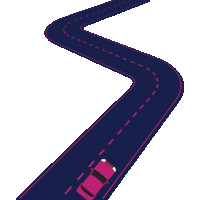 Highway Pink Car Sticker by isureinsuranceinc