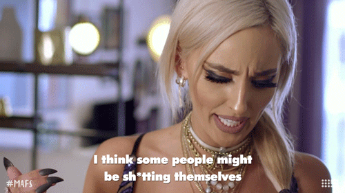 nervous dinner party GIF by Married At First Sight Australia