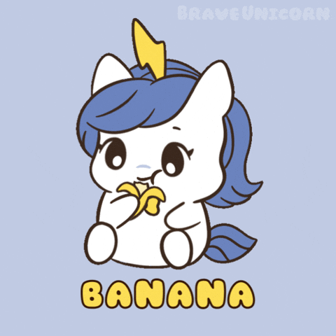 Banana Eat GIF by Brave Unicorn