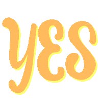 Yes Sticker by Bobby Hair Studio