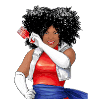 miss rizos Sticker