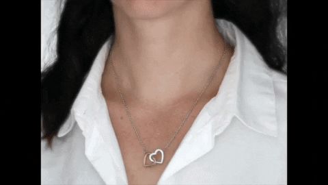 giftsengravedco giphygifmaker interlocking heart necklace GIF