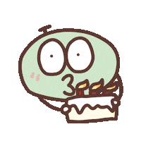 Gwatang_ birthday cake happybirthday birthday cake Sticker