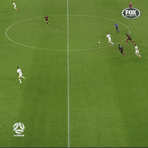 brisbaneroar football goal shot almost GIF