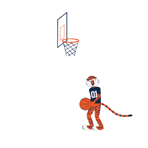 Auburn Basketball Tigers Sticker by Auburn University