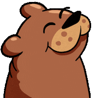 DoomDesign happy yes yay bear Sticker