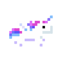 Pixel Unicorn Sticker by Onix Pink Shop