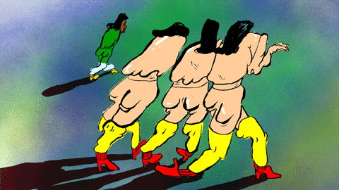 girls walking GIF by Jamie Wolfe