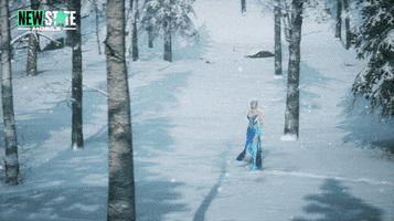 NEWSTATEMOBILE snowman snowflake follow me take me GIF