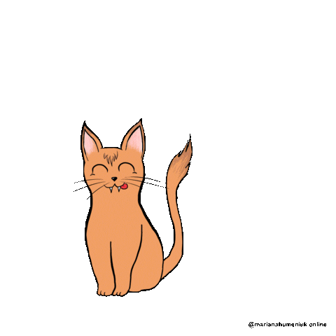marianahumeniuk giphyupload cat food yummy Sticker