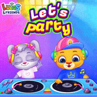 Happy Dance Party GIF by Lucas and Friends by RV AppStudios