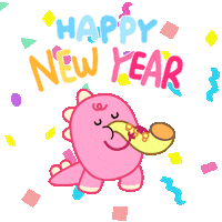New Year Bonne Annee Sticker by DINOSALLY