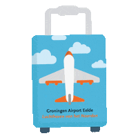 Airplane Vakantie Sticker by Groningen Airport Eelde