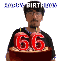 66 Birthday Sticker