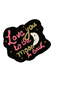 Misskcanvas love baby mom moon Sticker