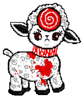 Horror Sheep Sticker by hollowist