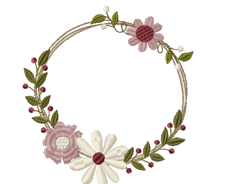 ginihouse3 giphyupload flowers frame embroidery Sticker