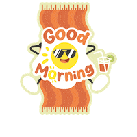 Overtraw good morning egg overtraw kiwily Sticker