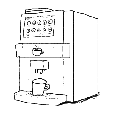 Coffee Machine Sticker by Ernie