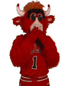 Benny The Bull Kiss Sticker by Chicago Bulls