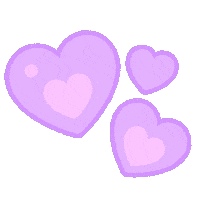 Purple Hearts Sticker