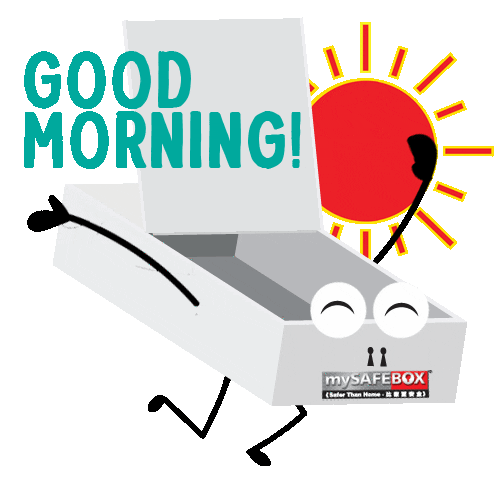 Good Morning Sun Sticker by mySAFEBOX