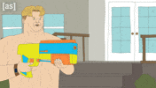 Spray Spraying GIF by Adult Swim