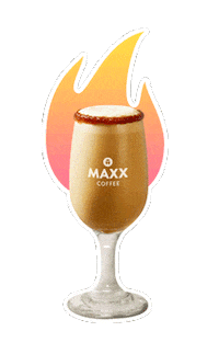 MaxxCoffeeSG coffee fire lit coffeeaddict Sticker