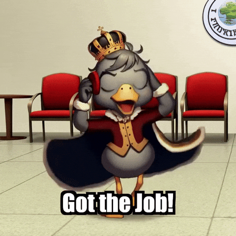 Interview Success GIF by sirduckbeth