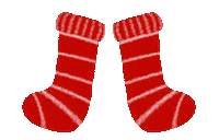 Red Socks Christmas Sticker