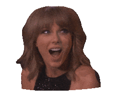 Excited Taylor Swift Sticker by reactionstickers