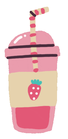 Milk Shake Pink Sticker by Sara Maese