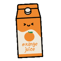 Happy Orange Juice Sticker
