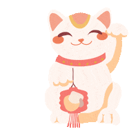 Chinese New Year Cat Sticker by Bash Clothing