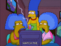 marge simpson smoking GIF