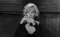 marilyn monroe drinking GIF