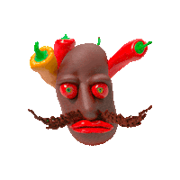 Pepper Piment Sticker by Anne Horel