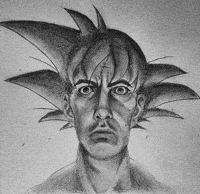 dbzpencil goku shocked dbzpencil 1000 yards stare goku tramatized GIF