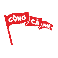 Red Flag Sticker by Cong Caphe