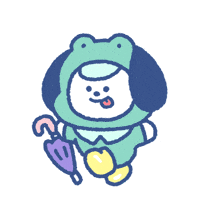 Rain Frog GIF by BT21