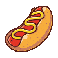 Hot Dog Snack Sticker by Chope & Compagnie